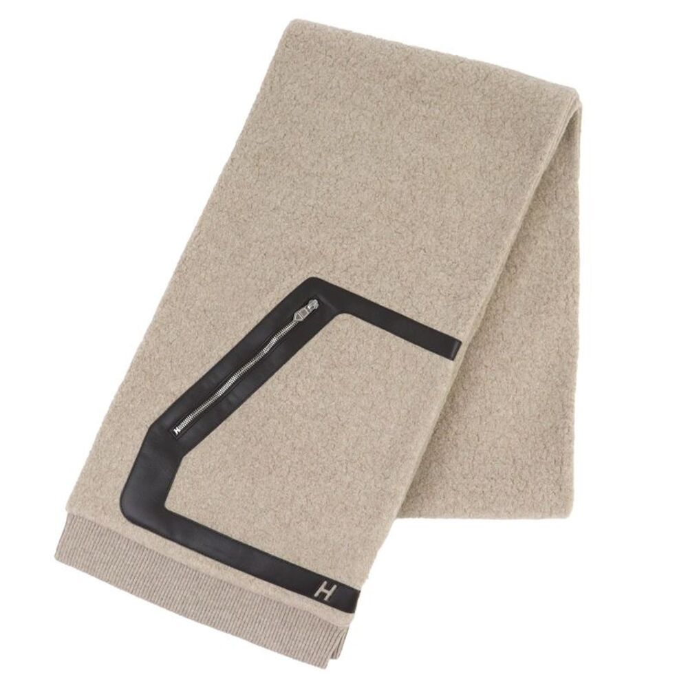 Hermès Teddy Pocket H logo Wool Scarf